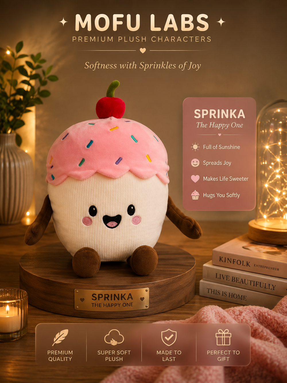 Sprinka (Sprinkle Cupcake Plushie)